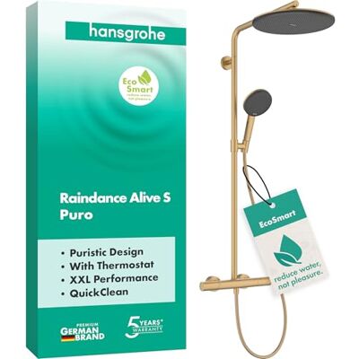 Hansgrohe Hansgrohe Raindance Alive S Puro Système de Douche - Système de Douche - Publicité Hansgrohe Hansgrohe Raindance Alive S Puro Système de Douche - Système de Douche - Publicité
