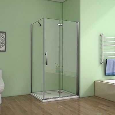 AICA Cabine de douche 70x80x195cm verre anticalcaire avec une barre de fixation de 45cm - Publicité AICA Cabine de douche 70x80x195cm verre anticalcaire avec une barre de fixation de 45cm - Publicité
