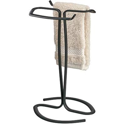 InterDesign iDesign Axis Porte Serviette Sur Pied, Petit Seche Serviette en Métal, Argenté Mat - Publicité InterDesign iDesign Axis Porte Serviette Sur Pied, Petit Seche Serviette en Métal, Argenté Mat - Publicité