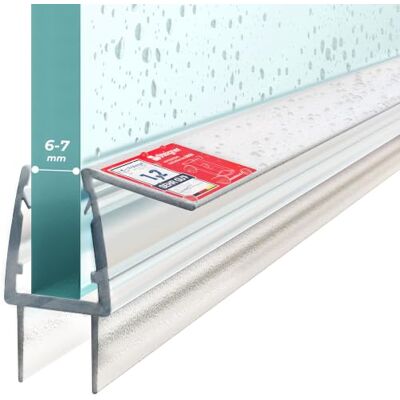 STEIGNER Joint porte de douche UK20 140 cm (1 pc.) transparent Joint vertical pour douche à accès d'angle ou pentagonale avec porte 6-7 mm Ajustement parfait, Matériau durable, Finition esthétique - Publicité STEIGNER Joint porte de douche UK20 140 cm (1 pc.) transparent Joint vertical pour douche à accès d'angle ou pentagonale avec porte 6-7 mm Ajustement parfait, Matériau durable, Finition esthétique - Publicité