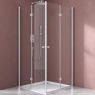 DOPORRO Cabine de douche d'angle Ravenna26 100x100x190cm - Publicité DOPORRO Cabine de douche d'angle Ravenna26 100x100x190cm - Publicité