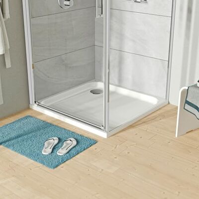 Bernstein Receveur de douche Carré Blanc 100x100x3,5cm Bac à douche Acrylique antidérapant à Rebords, Résistant & Durable TIM - Publicité Bernstein Receveur de douche Carré Blanc 100x100x3,5cm Bac à douche Acrylique antidérapant à Rebords, Résistant & Durable TIM - Publicité