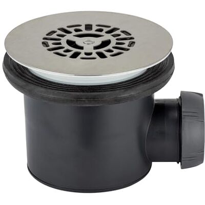 Wirquin 30723745 Bonde Douche Tourbillon Ø90 mm Grille Inox Brossé - Publicité Wirquin 30723745 Bonde Douche Tourbillon Ø90 mm Grille Inox Brossé - Publicité