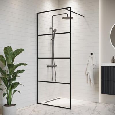 Essos - Essos - 50 x 200 cm - Noir - Shower Screen - Publicité Essos - Essos - 50 x 200 cm - Noir - Shower Screen - Publicité