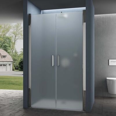 DOPORRO - Porte de Niche de Douche Réglable - 105x195cm - Cabine de Douche à Portes Coulissantes Doubles - Publicité DOPORRO - Porte de Niche de Douche Réglable - 105x195cm - Cabine de Douche à Portes Coulissantes Doubles - Publicité