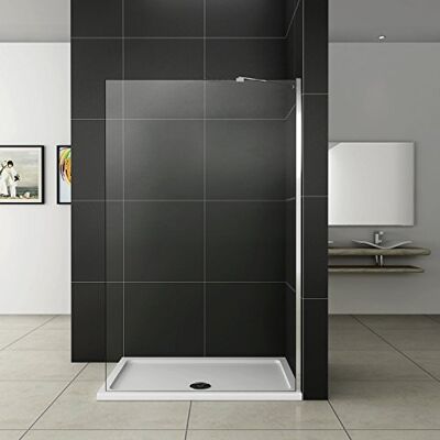 AICA Paroi de douche 120x200cm paroi de fixation à l'italienne avec barre de fixation extensible cylindrique verre anticalcaire - Publicité AICA Paroi de douche 120x200cm paroi de fixation à l'italienne avec barre de fixation extensible cylindrique verre anticalcaire - Publicité