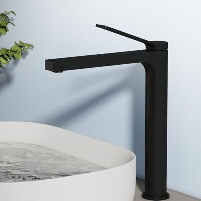 EMKE Robinet de salle de bain noir mat, 335 x 233 x 46 mm, laiton, cartouche en céramique, robinet de salle de bain, mitigeur de lavabo, installation facile, robinet avec aérateur, robinet de lavabo - Publicité EMKE Robinet de salle de bain noir mat, 335 x 233 x 46 mm, laiton, cartouche en céramique, robinet de salle de bain, mitigeur de lavabo, installation facile, robinet avec aérateur, robinet de lavabo - Publicité