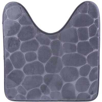 TENDANCE - Contour Pebble - 45x50 - Gris Foncé - Tapis de bain - Publicité TENDANCE - Contour Pebble - 45x50 - Gris Foncé - Tapis de bain - Publicité