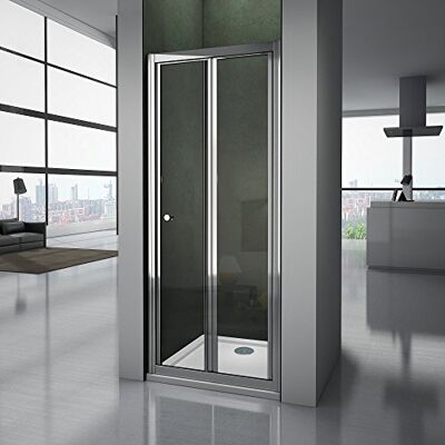 AICA Porte de douche 80x185cm pliante en niche modèle de Néfré - Publicité AICA Porte de douche 80x185cm pliante en niche modèle de Néfré - Publicité
