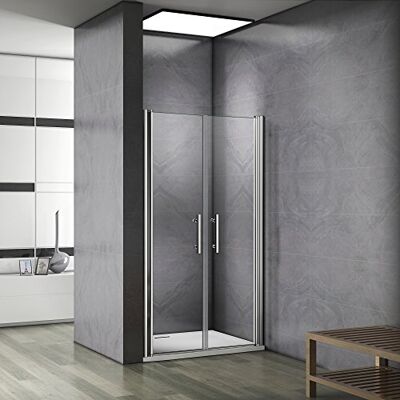 AICA Porte de douche pivotante120x197cm pivotant 180°6mm Verre anti-calcaire installation en niche porte de douche - Publicité AICA Porte de douche pivotante120x197cm pivotant 180°6mm Verre anti-calcaire installation en niche porte de douche - Publicité