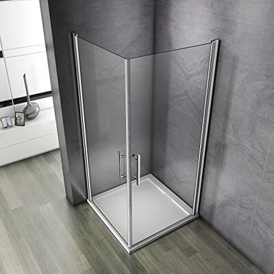 AICA Porte de douche 80x70x195cm Porte pivotante porte de douche paroi de douche cabine de douche verre anticalcaire - Publicité AICA Porte de douche 80x70x195cm Porte pivotante porte de douche paroi de douche cabine de douche verre anticalcaire - Publicité