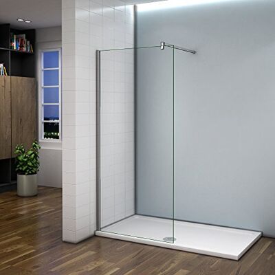 AICA Paroi de douche 80x200cm verre anticalcaire cabine de douche à l'italienne avec barre de fixation 140 cm - Publicité AICA Paroi de douche 80x200cm verre anticalcaire cabine de douche à l'italienne avec barre de fixation 140 cm - Publicité