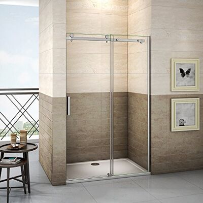 AICA Porte de douche 150x195cm coulissante en niche modèle de Roution - Publicité AICA Porte de douche 150x195cm coulissante en niche modèle de Roution - Publicité
