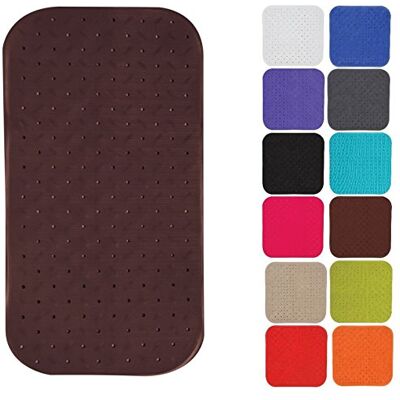 MSV Tapis de Bain Antidérapant Emeline Chocolat - 36x76cm - Publicité MSV Tapis de Bain Antidérapant Emeline Chocolat - 36x76cm - Publicité