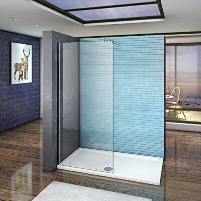 AICA Paroi de douche 70x200cm paroi de fixation à l'italienne avec barre de fixation extensible cylindrique verre anticalcaire - Publicité AICA Paroi de douche 70x200cm paroi de fixation à l'italienne avec barre de fixation extensible cylindrique verre anticalcaire - Publicité