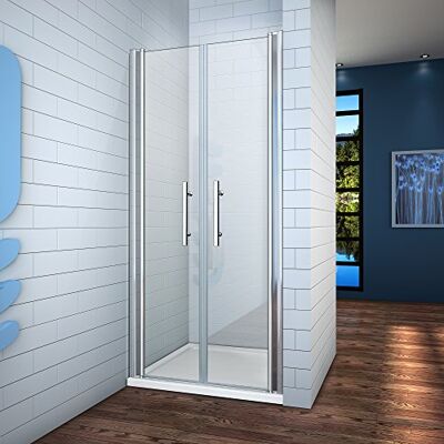 AICA Porte de douche 75x197cm pivotante en niche modèle de Vouli - Publicité AICA Porte de douche 75x197cm pivotante en niche modèle de Vouli - Publicité