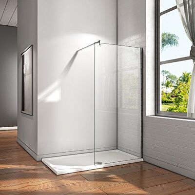 AICA Paroi de douche 1100x2000x8mm en verre anticalcaire Walk in paroi de fixation avec barre de fixation 90cm - Publicité AICA Paroi de douche 1100x2000x8mm en verre anticalcaire Walk in paroi de fixation avec barre de fixation 90cm - Publicité