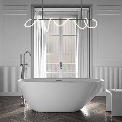 Bernstein Baignoire îlot ovale Blanc mat Acrylique + Bonde et trop plein, 275L 180x80x58cm (lxLxH) ROMA PLUS 2.0 - Publicité Bernstein Baignoire îlot ovale Blanc mat Acrylique + Bonde et trop plein, 275L 180x80x58cm (lxLxH) ROMA PLUS 2.0 - Publicité