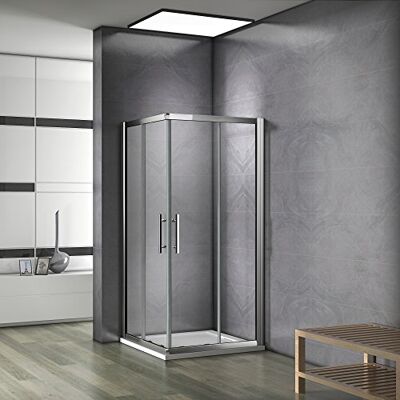 AICA Porte de douche 120x90x185 cm Cabine de douche Porte coulissante Paroi de douche accès d'angle verre sécurit - Publicité AICA Porte de douche 120x90x185 cm Cabine de douche Porte coulissante Paroi de douche accès d'angle verre sécurit - Publicité