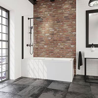 Schulte - Bath Screen - Noir - 50x130 - Paroi de douche - Publicité Schulte - Bath Screen - Noir - 50x130 - Paroi de douche - Publicité