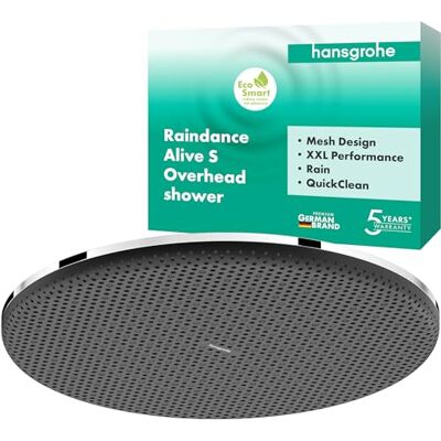 Hansgrohe Raindance Alive S Tête de Douche - Pluie - Chrome - Publicité Hansgrohe Raindance Alive S Tête de Douche - Pluie - Chrome - Publicité