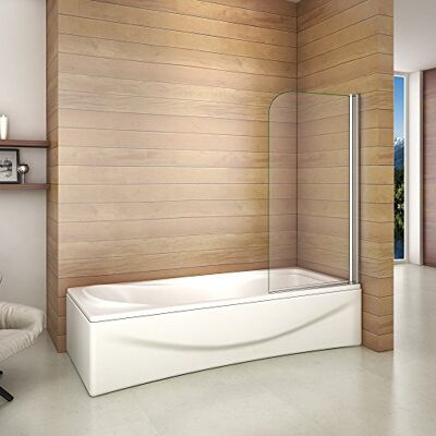 AICA Pare-baignoire 70x130cm en verre anticalcaire pivotant à 180° - Publicité AICA Pare-baignoire 70x130cm en verre anticalcaire pivotant à 180° - Publicité