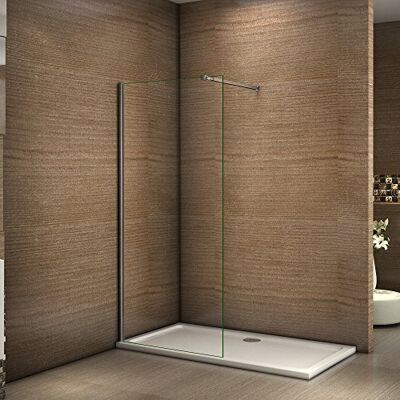 AICA Paroi de douche 500x2000x8mm en verre anticalcaire Walk in paroi de fixation avec barre de fixation 140cm - Publicité AICA Paroi de douche 500x2000x8mm en verre anticalcaire Walk in paroi de fixation avec barre de fixation 140cm - Publicité