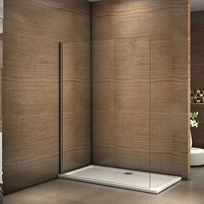 AICA Paroi de douche 120x200cm paroi de douche à l'italienne verre anticalcaire paroi de fixation - Publicité AICA Paroi de douche 120x200cm paroi de douche à l'italienne verre anticalcaire paroi de fixation - Publicité