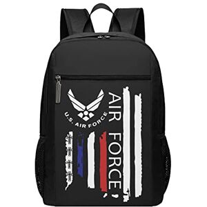 LOUJIN Sac à dos noir avec drapeau américain de l'armée de l'air américaine de 17 pouces pour ordinateur portable pour homme et femme, #01, 30cm*17cm*43cm, Cartable - Publicité LOUJIN Sac à dos noir avec drapeau américain de l'armée de l'air américaine de 17 pouces pour ordinateur portable pour homme et femme, #01, 30cm*17cm*43cm, Cartable - Publicité