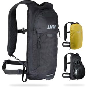 AARON Sac à dos de vélo et sac à dos de ski 8L étanche avec protection contre la pluie, rembourrage dorsal ergonomique pour femmes et hommes Sac à dos de vélo VTT, noir - Publicité AARON Sac à dos de vélo et sac à dos de ski 8L étanche avec protection contre la pluie, rembourrage dorsal ergonomique pour femmes et hommes Sac à dos de vélo VTT, noir - Publicité