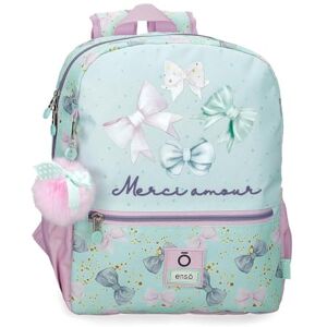 Sac à Dos Scolaire Enso Merci Amour Turquoise - Publicité Sac à Dos Scolaire Enso Merci Amour Turquoise - Publicité
