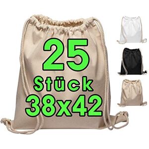 ELES VIDA Lot DE 25 Sacs de Gym en Coton Naturel 38 x 42 cm Sac de Sport Sac à Dos en Tissu Sac en Toile Sac en Toile de Jute certifié Oeko-Tex (écrue) - Publicité ELES VIDA Lot DE 25 Sacs de Gym en Coton Naturel 38 x 42 cm Sac de Sport Sac à Dos en Tissu Sac en Toile Sac en Toile de Jute certifié Oeko-Tex (écrue) - Publicité