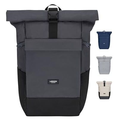 LARKSON Sac à Dos Femme Homme Noir Gris No 4 Large Sac à Dos De Voyage Grand Format Backpack Avec Compartiment Pour Ordinateur Portable 16 Pouces Hydrofuge - Publicité LARKSON Sac à Dos Femme Homme Noir Gris No 4 Large Sac à Dos De Voyage Grand Format Backpack Avec Compartiment Pour Ordinateur Portable 16 Pouces Hydrofuge - Publicité