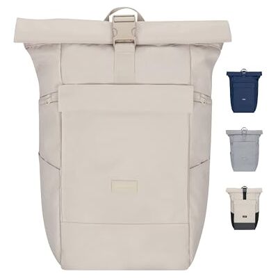 LARKSON Sac à Dos Femme Homme Beige No 4 Large Sac à Dos De Voyage Grand Format Backpack Avec Compartiment Pour Ordinateur Portable 16 Pouces Hydrofuge - Publicité LARKSON Sac à Dos Femme Homme Beige No 4 Large Sac à Dos De Voyage Grand Format Backpack Avec Compartiment Pour Ordinateur Portable 16 Pouces Hydrofuge - Publicité