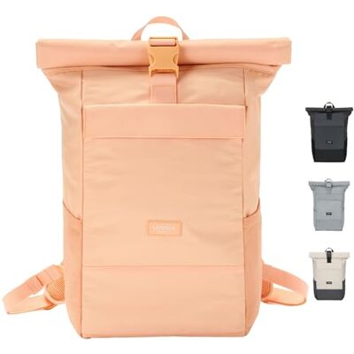 Larkson Sac à Dos Roll Top Femmes & Hommes No 4 Backpack pour l'École, l'Université Compartiment Ordinateur Portable 16 Pouces Hydrofuge - Publicité Larkson Sac à Dos Roll Top Femmes & Hommes No 4 Backpack pour l'École, l'Université Compartiment Ordinateur Portable 16 Pouces Hydrofuge - Publicité