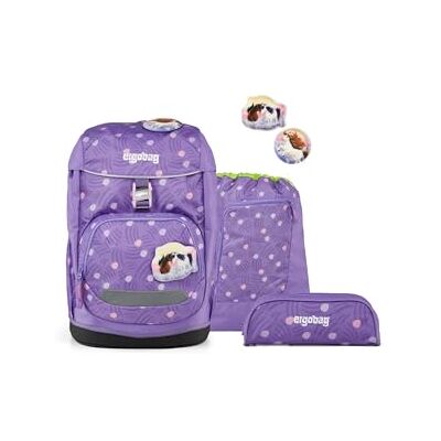 ergobag Flex Set PonyBearadise Lavande Cartable scolaire ergonomique de 23 litres en ensemble de 4 pièces, idéal pour les filles et les garçons de l'école primaire - Publicité ergobag Flex Set PonyBearadise Lavande Cartable scolaire ergonomique de 23 litres en ensemble de 4 pièces, idéal pour les filles et les garçons de l'école primaire - Publicité