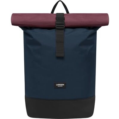 LARKSON Sac à Dos Femmes & Hommes Bleu Rouge Janne Sac à Dos Rolltop avec Compartiment pour Ordinateur Portable pour Université Travail Voyages & Vélo Medium Backpack Hydrofuge - Publicité LARKSON Sac à Dos Femmes & Hommes Bleu Rouge Janne Sac à Dos Rolltop avec Compartiment pour Ordinateur Portable pour Université Travail Voyages & Vélo Medium Backpack Hydrofuge - Publicité