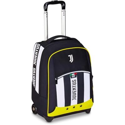 Seven Juventus Big Trolley scolaire fixe, noir et blanc, 2 en 1, double usage, chariot et sac à dos, école primaire, enfant, football, Noir, Taglia unica, Décontracté - Publicité Seven Juventus Big Trolley scolaire fixe, noir et blanc, 2 en 1, double usage, chariot et sac à dos, école primaire, enfant, football, Noir, Taglia unica, Décontracté - Publicité