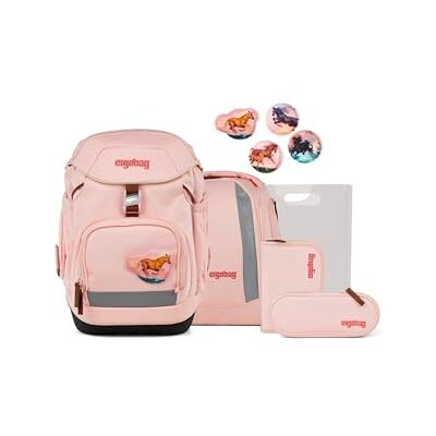 ergobag Pack Set Sac à dos scolaire ergonomique, collection précédente, flexible, lot de 6 pièces, pour la 1re année d'école primaire - Publicité ergobag Pack Set Sac à dos scolaire ergonomique, collection précédente, flexible, lot de 6 pièces, pour la 1re année d'école primaire - Publicité