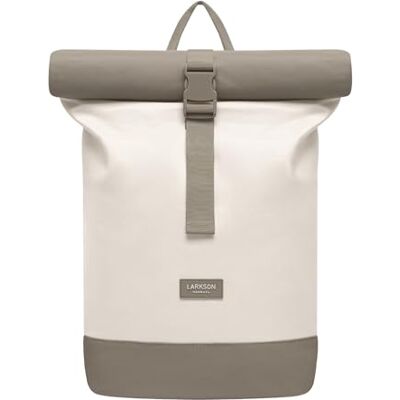 LARKSON Sac à Dos Femmes & Hommes Crème Gris Janne Small Petit Sac à Dos Rolltop avec Compartiment pour Ordinateur Portable Pour Université Travail Voyages & Vélo Hydrofuge - Publicité LARKSON Sac à Dos Femmes & Hommes Crème Gris Janne Small Petit Sac à Dos Rolltop avec Compartiment pour Ordinateur Portable Pour Université Travail Voyages & Vélo Hydrofuge - Publicité