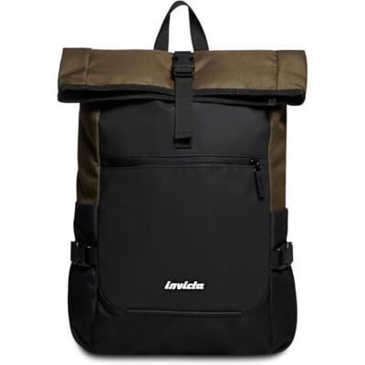 Invicta Sac à Dos, Act Fold Sac à Dos Écologique, pour le Bureau, Escapade, pour L'École, le Sport, les Loisirs, avec Poches Latérales & Pochette pour Ordinateur Portable 14'', Vert Mousse - Publicité Invicta Sac à Dos, Act Fold Sac à Dos Écologique, pour le Bureau, Escapade, pour L'École, le Sport, les Loisirs, avec Poches Latérales & Pochette pour Ordinateur Portable 14'', Vert Mousse - Publicité