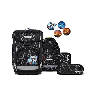 ergobag cubo Light Set Super ReflectBear Black Ensemble 5 pièces avec cartable ergonomique ultra léger de 780 g, idéal pour l'école primaire au quotidien - Publicité ergobag cubo Light Set Super ReflectBear Black Ensemble 5 pièces avec cartable ergonomique ultra léger de 780 g, idéal pour l'école primaire au quotidien - Publicité