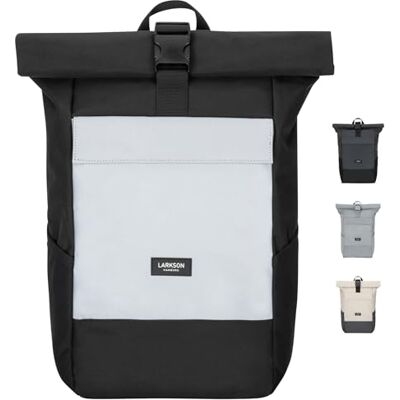 Larkson Sac à Dos Roll Top Femmes & Hommes No 4 Backpack pour l'École, l'Université Compartiment Ordinateur Portable 16 Pouces Hydrofuge - Publicité Larkson Sac à Dos Roll Top Femmes & Hommes No 4 Backpack pour l'École, l'Université Compartiment Ordinateur Portable 16 Pouces Hydrofuge - Publicité
