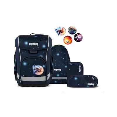 ergobag cubo Light Set AtmosBear Bleu Foncé Ensemble 5 pièces avec cartable ergonomique ultra léger de 780 g, idéal pour l'école primaire au quotidien - Publicité ergobag cubo Light Set AtmosBear Bleu Foncé Ensemble 5 pièces avec cartable ergonomique ultra léger de 780 g, idéal pour l'école primaire au quotidien - Publicité