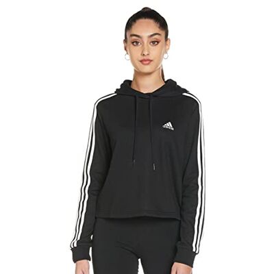 Adidas W 3S FT CRO HD Sweatshirt Women's Black/White M - Publicité Adidas W 3S FT CRO HD Sweatshirt Women's Black/White M - Publicité
