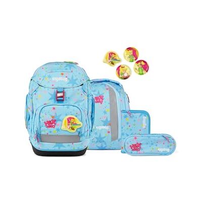 ergobag Pack Set Sac à dos scolaire ergonomique, collection précédente, flexible, lot de 6 pièces, pour la 1re année d'école primaire - Publicité ergobag Pack Set Sac à dos scolaire ergonomique, collection précédente, flexible, lot de 6 pièces, pour la 1re année d'école primaire - Publicité