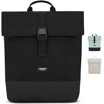 LARKSON Sac à Dos Femmes & Hommes Noir Tammo Backpack pour Ordinateur Portable, le Travail, l'Université & Voyage Déperlant - Publicité LARKSON Sac à Dos Femmes & Hommes Noir Tammo Backpack pour Ordinateur Portable, le Travail, l'Université & Voyage Déperlant - Publicité