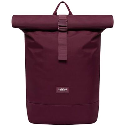 LARKSON Sac à Dos Femmes & Hommes Rouge Janne Sac à Dos Rolltop avec Compartiment pour Ordinateur Portable pour Université Travail Voyages & Vélo Medium Backpack Hydrofuge - Publicité LARKSON Sac à Dos Femmes & Hommes Rouge Janne Sac à Dos Rolltop avec Compartiment pour Ordinateur Portable pour Université Travail Voyages & Vélo Medium Backpack Hydrofuge - Publicité