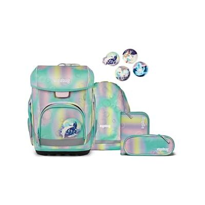 ergobag cubo Light Set Magic BubbleBear Menthe Ensemble 5 pièces avec cartable ergonomique ultra léger de 780 g, idéal pour l'école primaire au quotidien - Publicité ergobag cubo Light Set Magic BubbleBear Menthe Ensemble 5 pièces avec cartable ergonomique ultra léger de 780 g, idéal pour l'école primaire au quotidien - Publicité