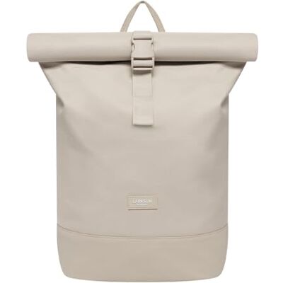 LARKSON Sac à Dos Femmes & Hommes Beige Janne Sac à Dos Rolltop avec Compartiment pour Ordinateur Portable pour Université Travail Voyages & Vélo Medium Backpack Hydrofuge - Publicité LARKSON Sac à Dos Femmes & Hommes Beige Janne Sac à Dos Rolltop avec Compartiment pour Ordinateur Portable pour Université Travail Voyages & Vélo Medium Backpack Hydrofuge - Publicité